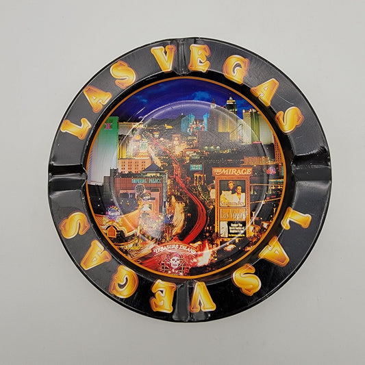Vintage Las Vegas Strip Souvenir Tin Ashtray