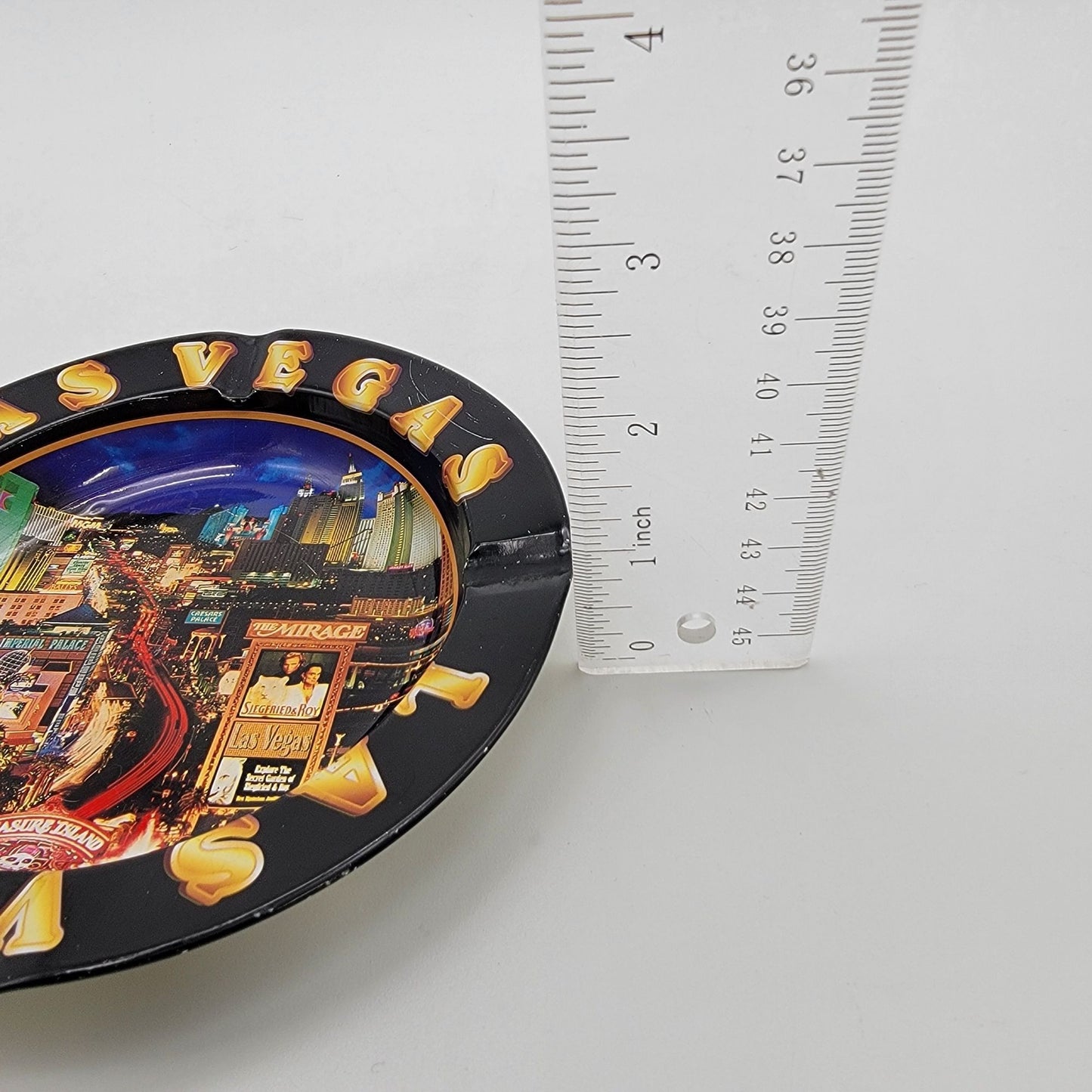 Vintage Las Vegas Strip Souvenir Tin Ashtray