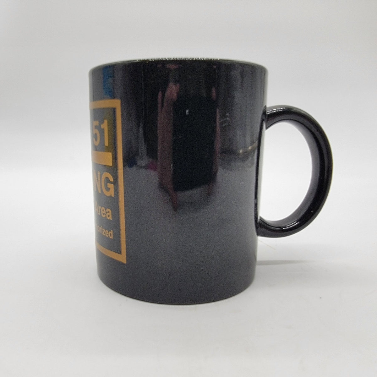 Area 51 Warning Restricted Area Black Mug By Everjoy