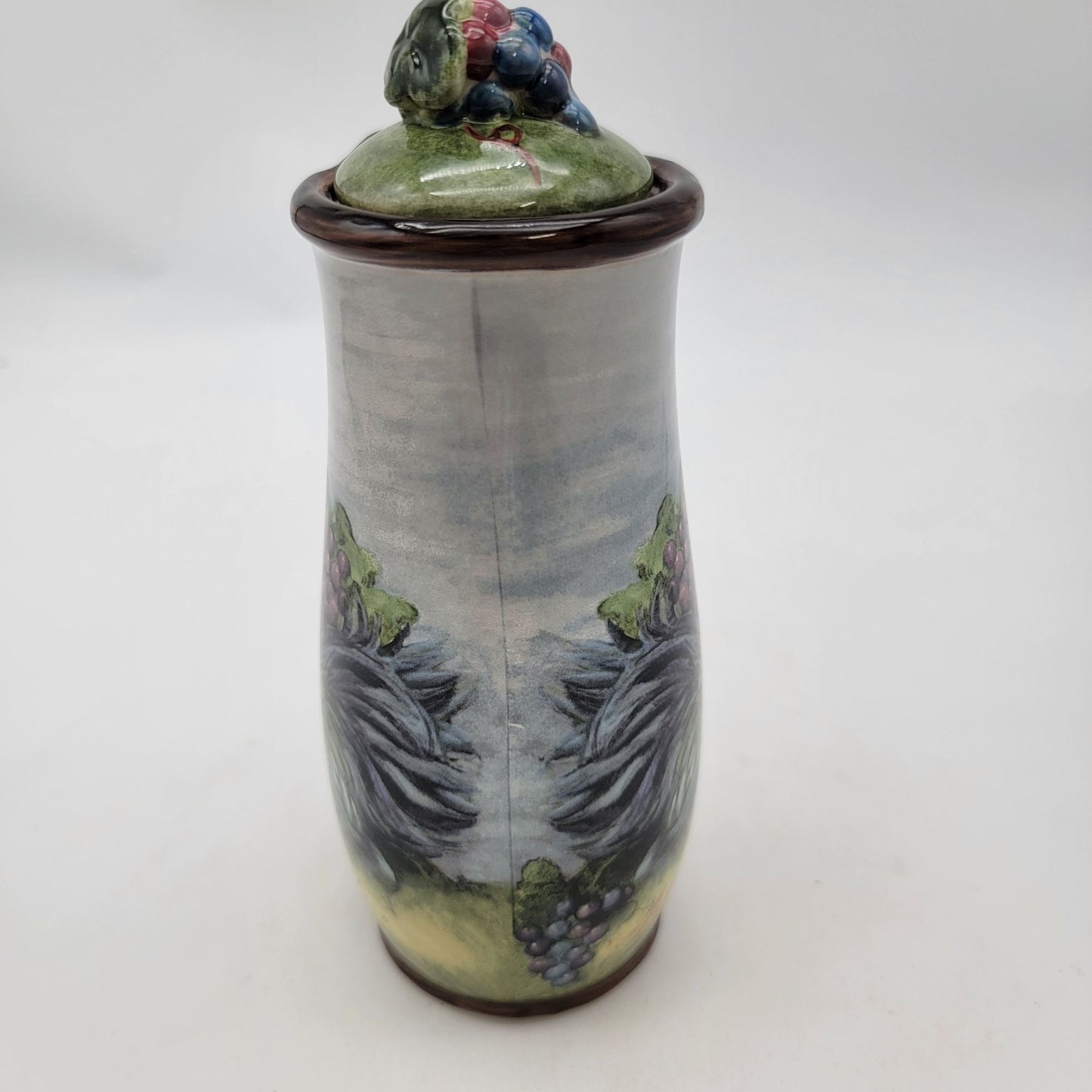 Vintage Cruet With Lid Rooster & Grapes Design