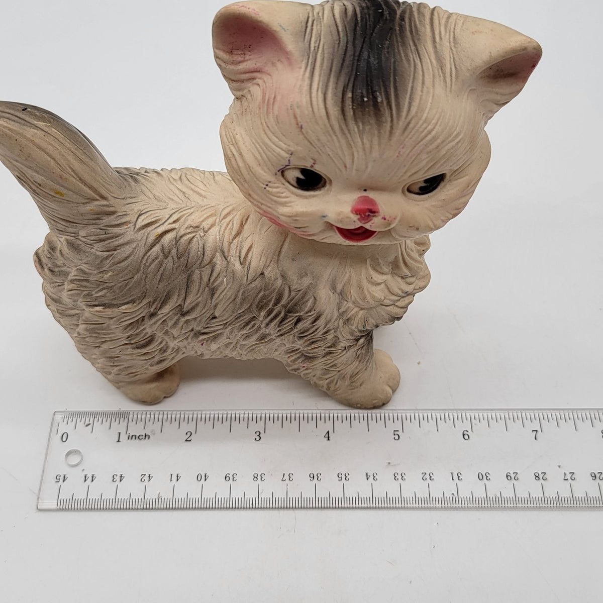 Vintage 1960s Edward Mobley Rubber Cat Squeak Toy