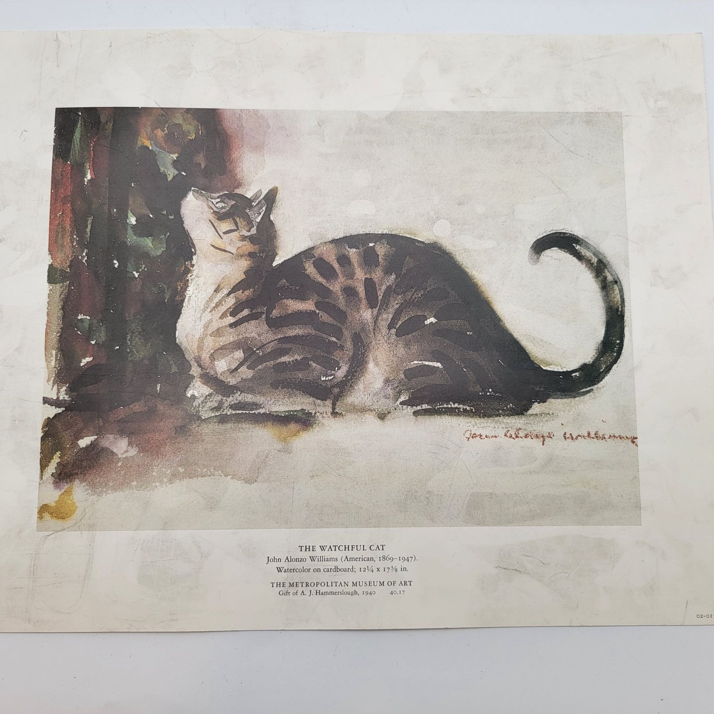 MMA The Watchful Cat By John Alonzo Williams Print Poster