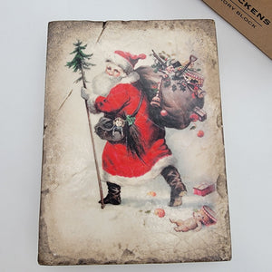 Retired Sid Dickens Memory Block T434 Christmas Joy Holiday Wall Tile