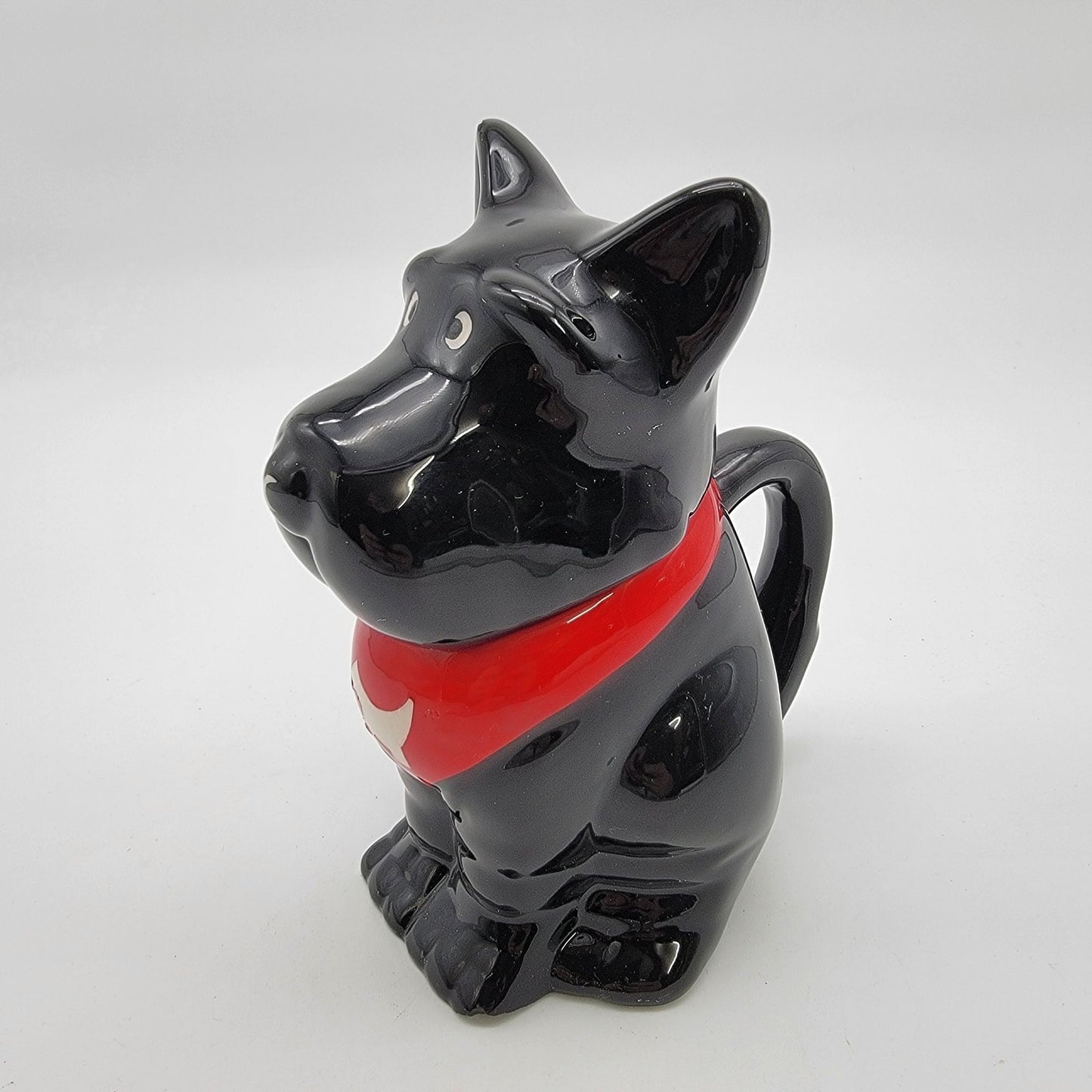 Scotty Dog Treat Jar With Red Collar & Removable Lid