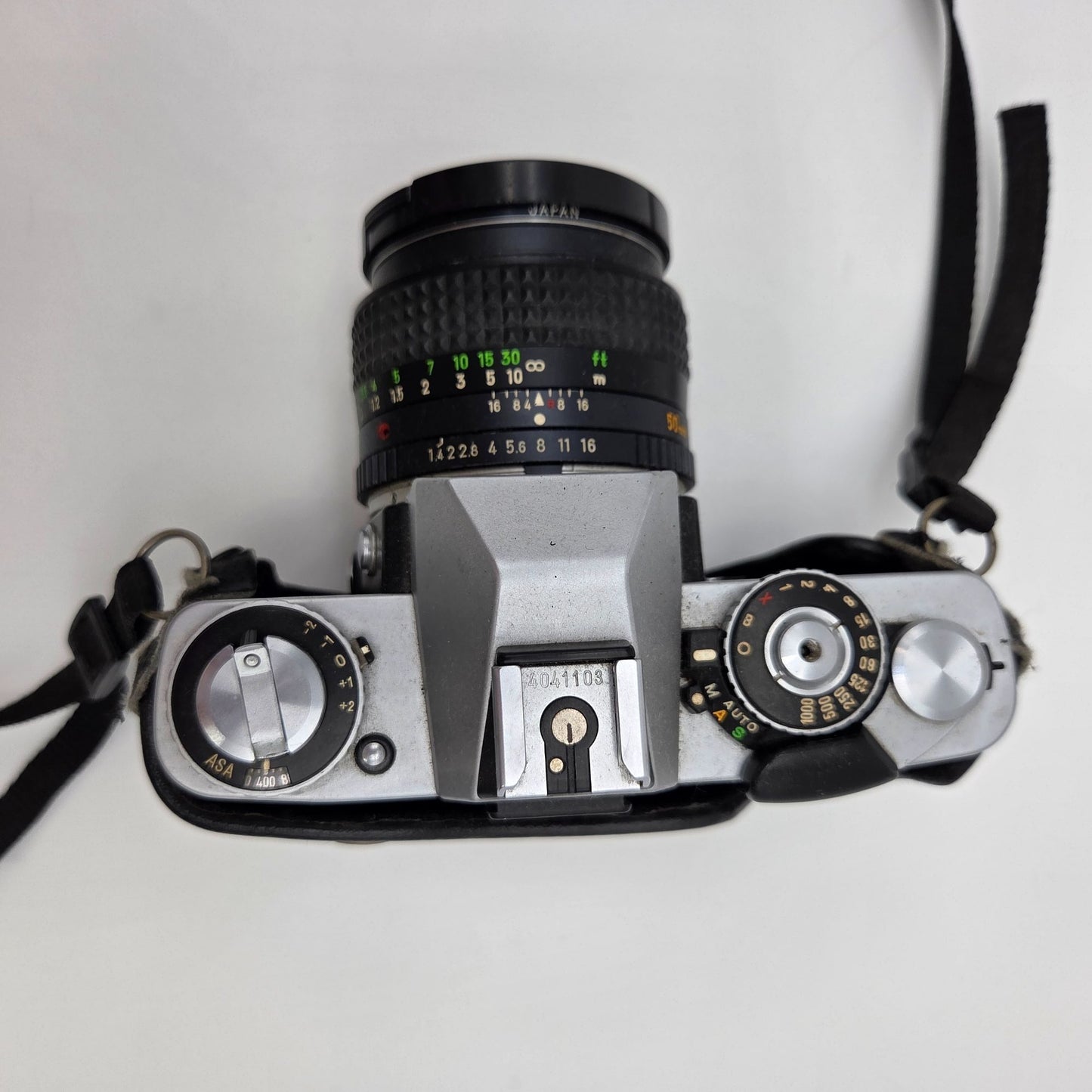 Minolta XG-1 35mm SLR Film Camera W/ 50mm Lens Pentax Leather Cover & Nikon Strap