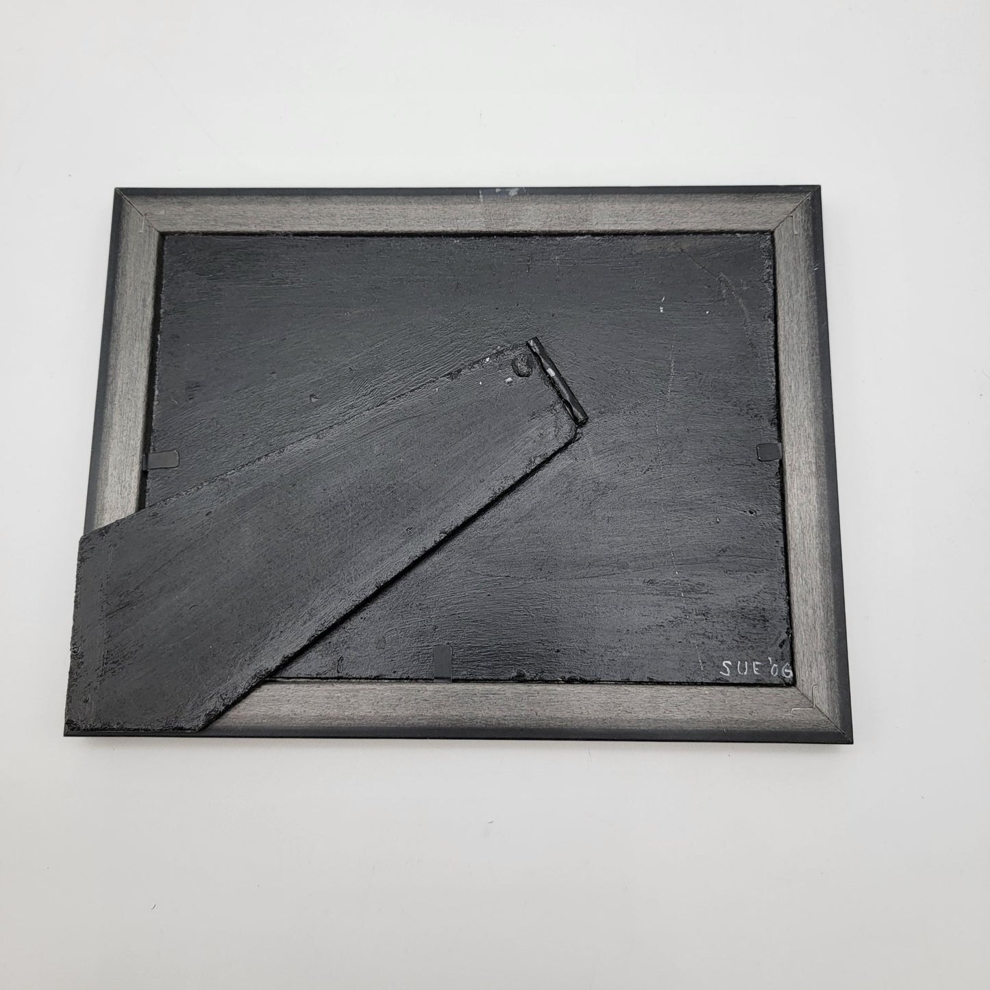 Vintage Cow Cross-Stitch Embroidery Framed Art With Sunflowers Signed