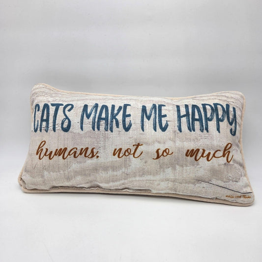 Cats Make Me Happy Decorative Throw Pillow By Kate Ward Thacker