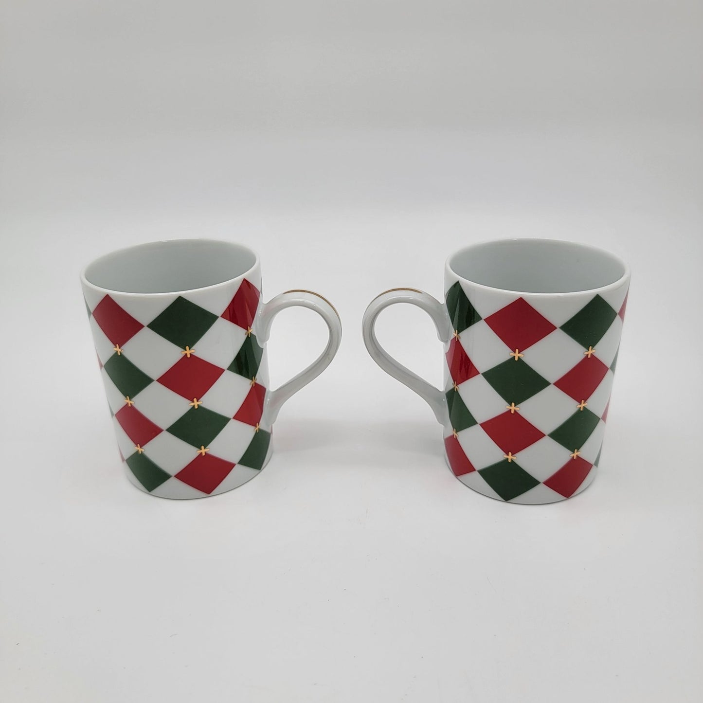 Williams Sonoma Harlequin Porcelain Mugs