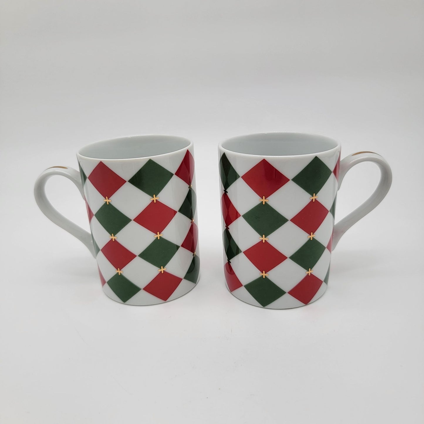 Williams Sonoma Harlequin Porcelain Mugs