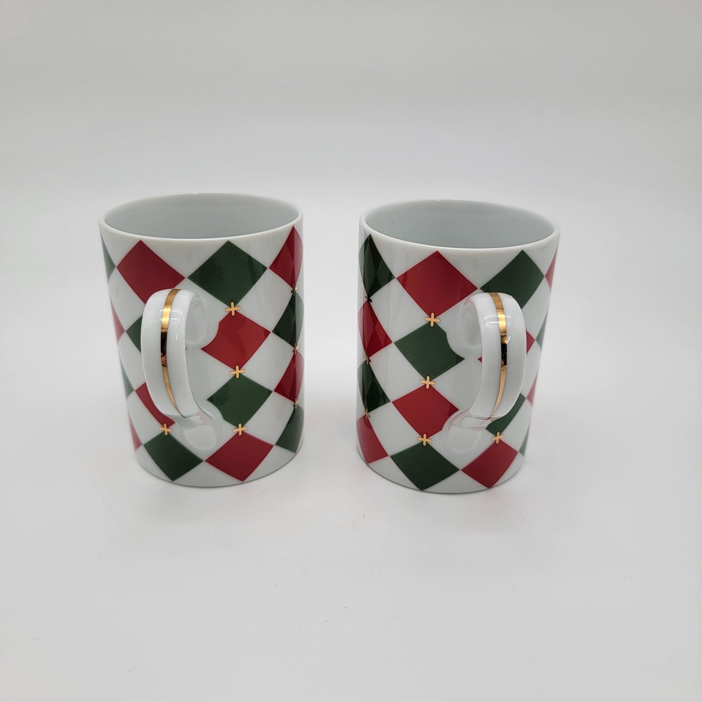Williams Sonoma Harlequin Porcelain Mugs