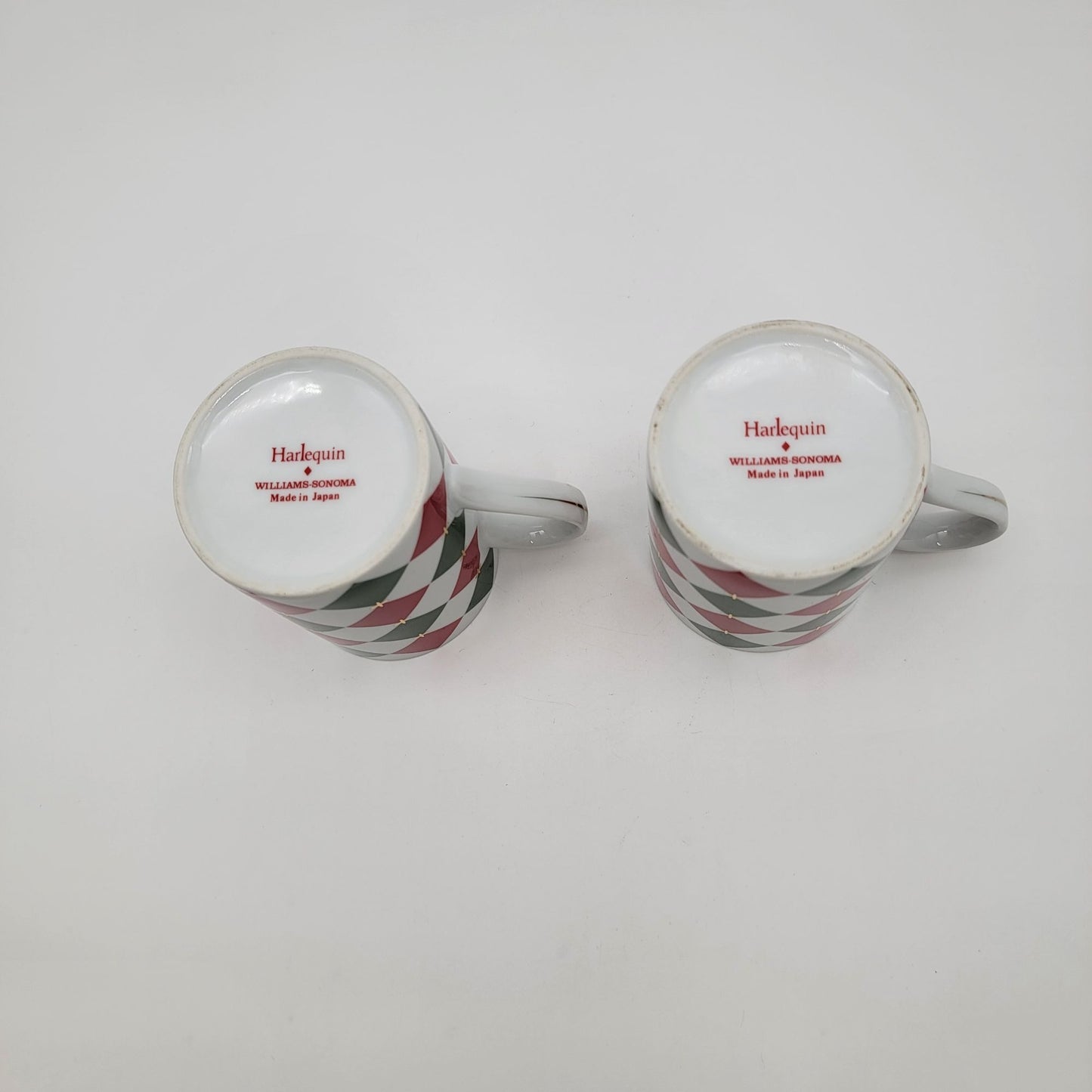 Williams Sonoma Harlequin Porcelain Mugs