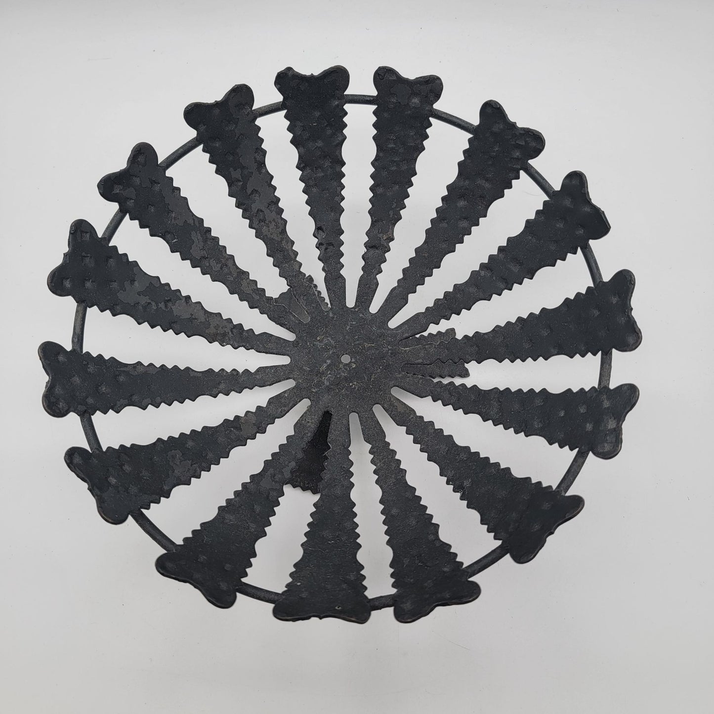 Brutalist Wrought Iron Fruit Bowl