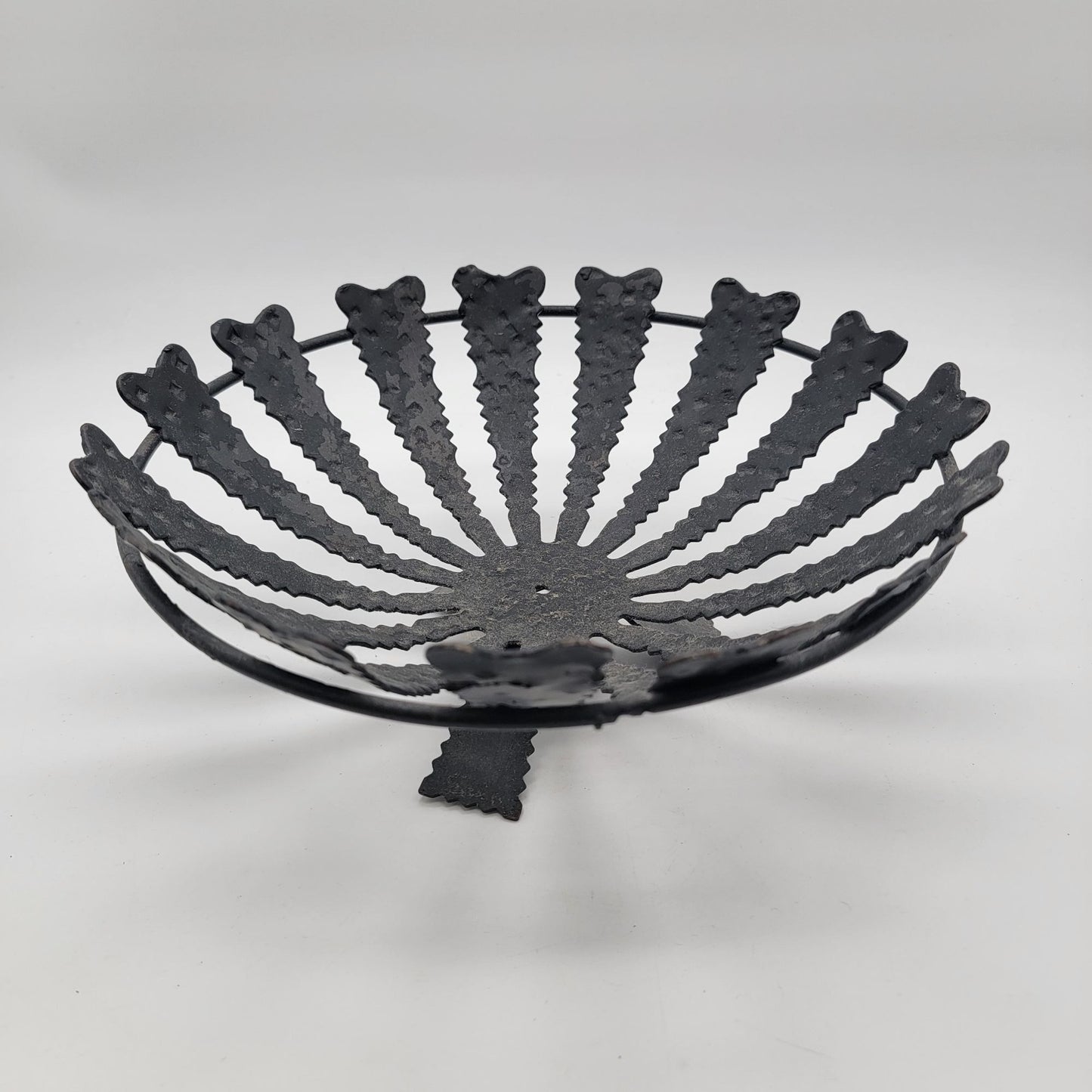 Brutalist Wrought Iron Fruit Bowl