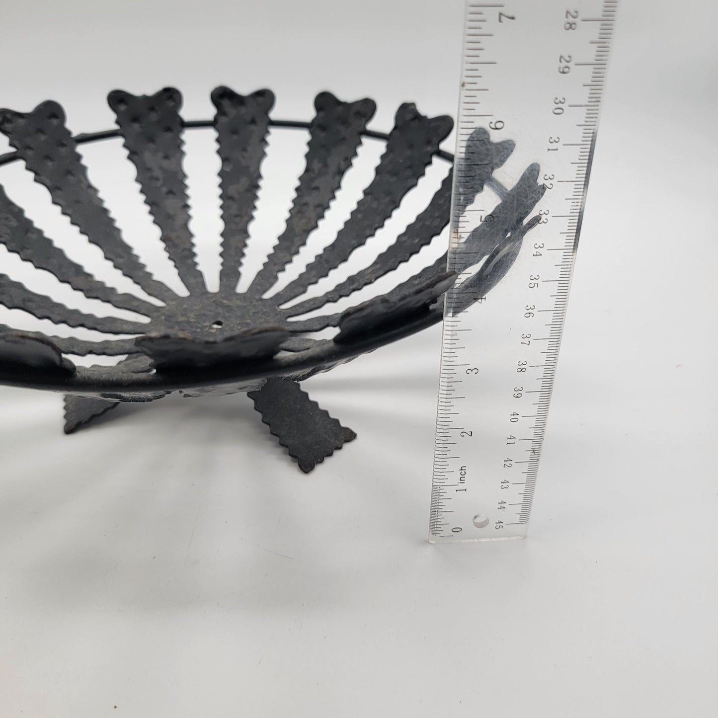 Brutalist Wrought Iron Fruit Bowl