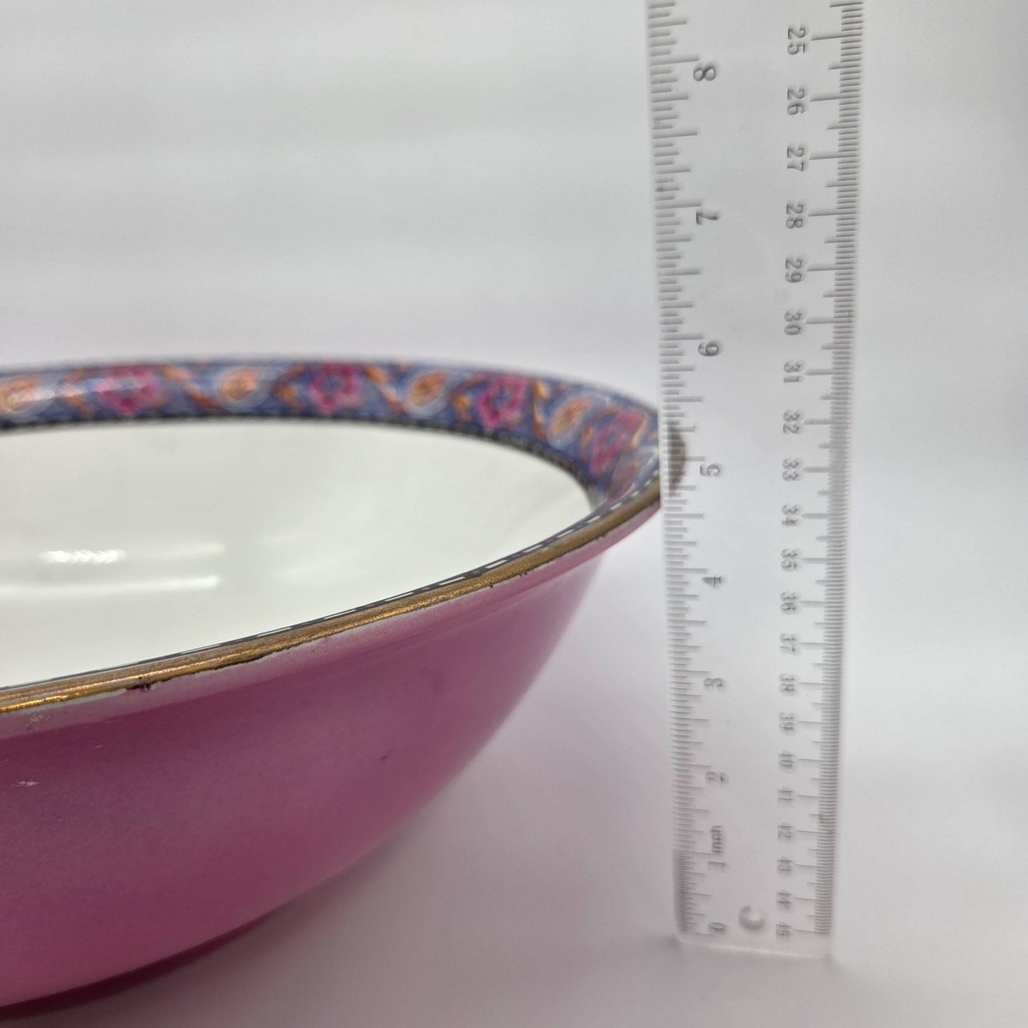 Antique Art Nouveau Pink Pitcher & Wash Basin Bowl Set