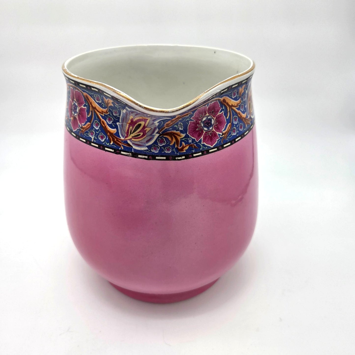 Antique Art Nouveau Pink Pitcher & Wash Basin Bowl Set