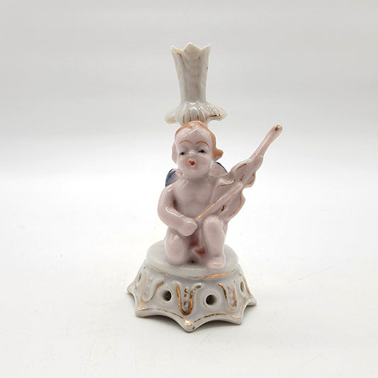 Vintage Occupied Japan Porcelain Cherub Vase