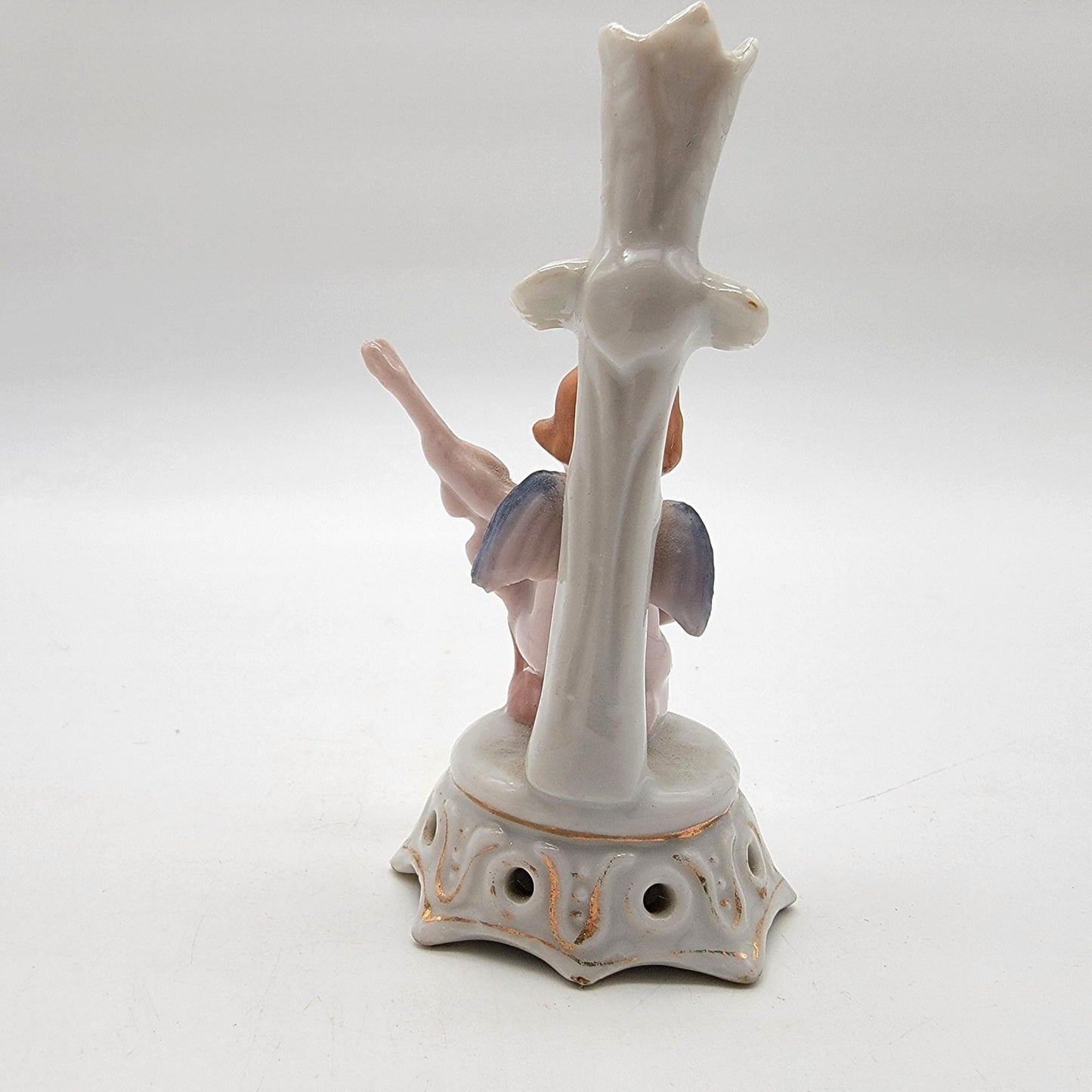 Vintage Occupied Japan Porcelain Cherub Vase
