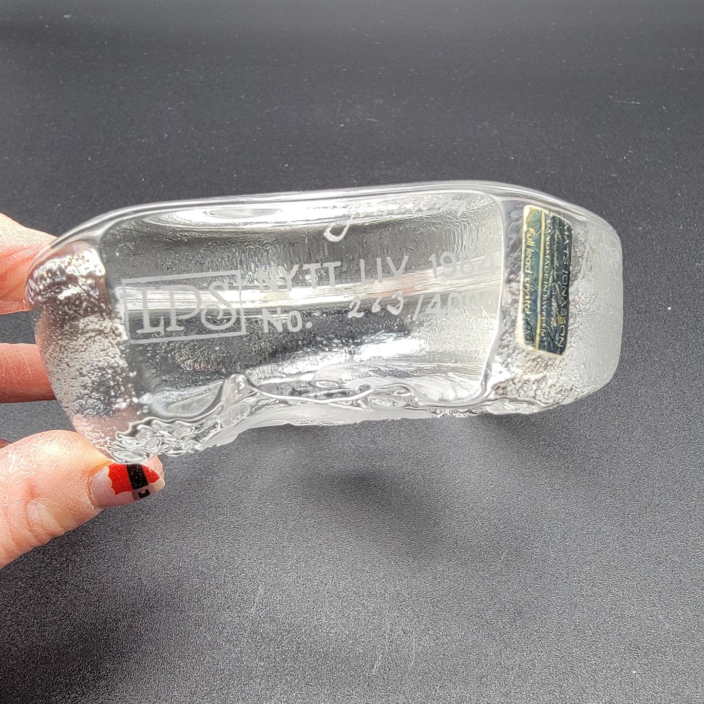 Mats Jonasson Crystal Snowy Egret & Hatchlings Paperweight Signed LE 263/400