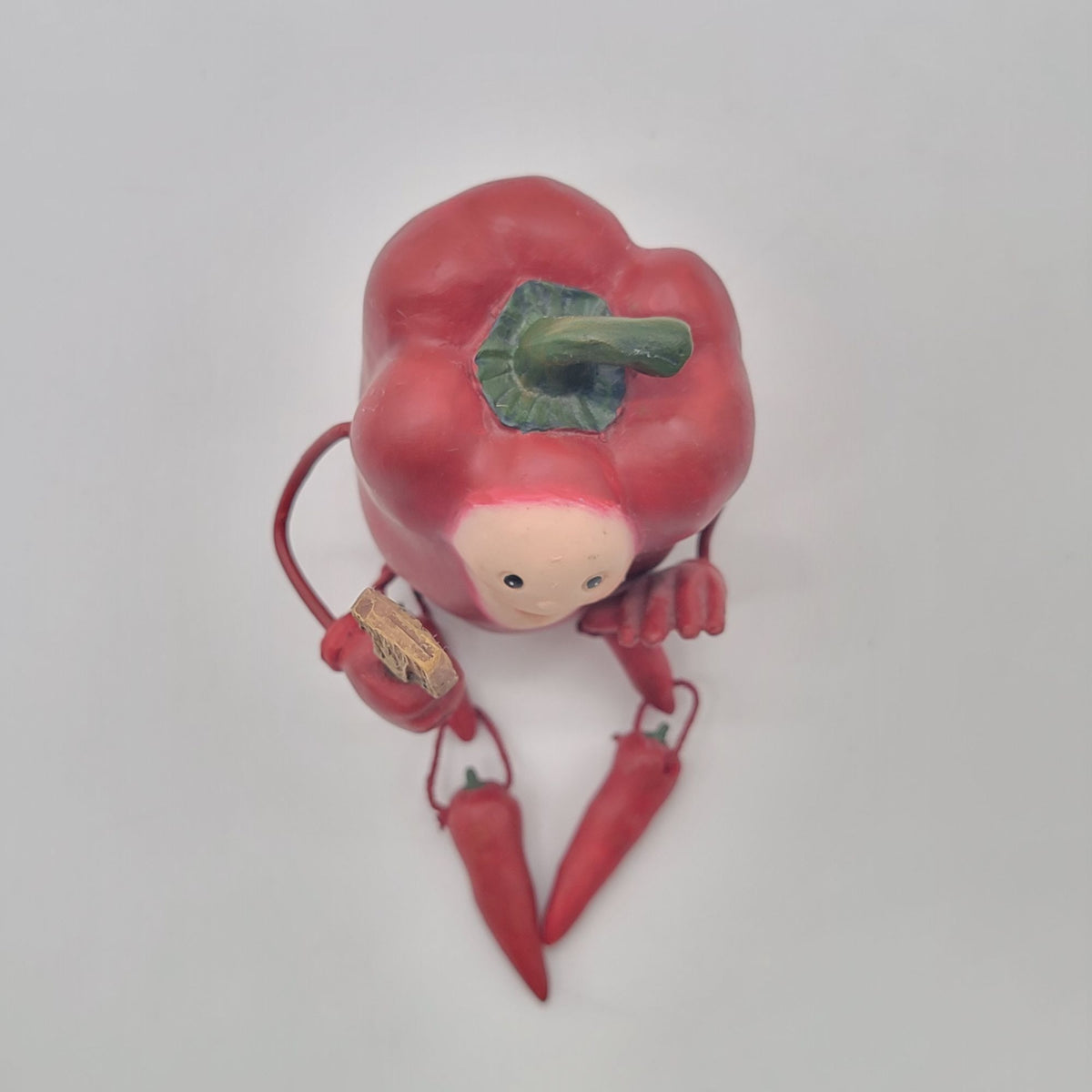 1980s Anthropomorphic Red Pepper Shelf Sitter