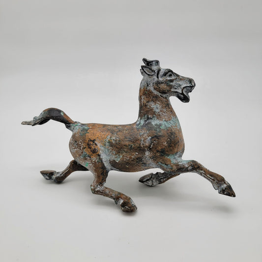 Patinated Bronze Sculpture of the Flying Horse of Gansu, China 20th Century