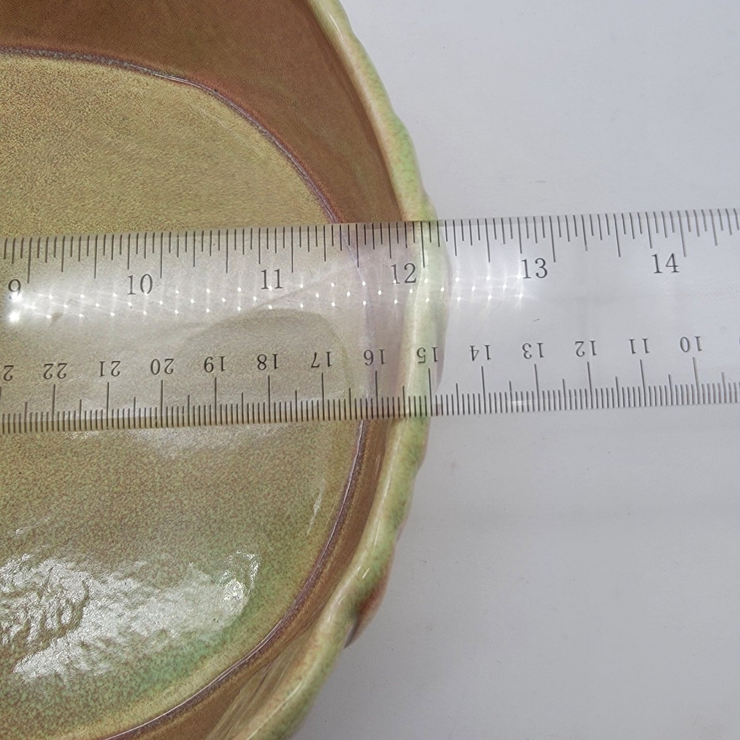 Vintage West Coast Pottery Leaf Low Planter or Serving Dish & Candle Holder