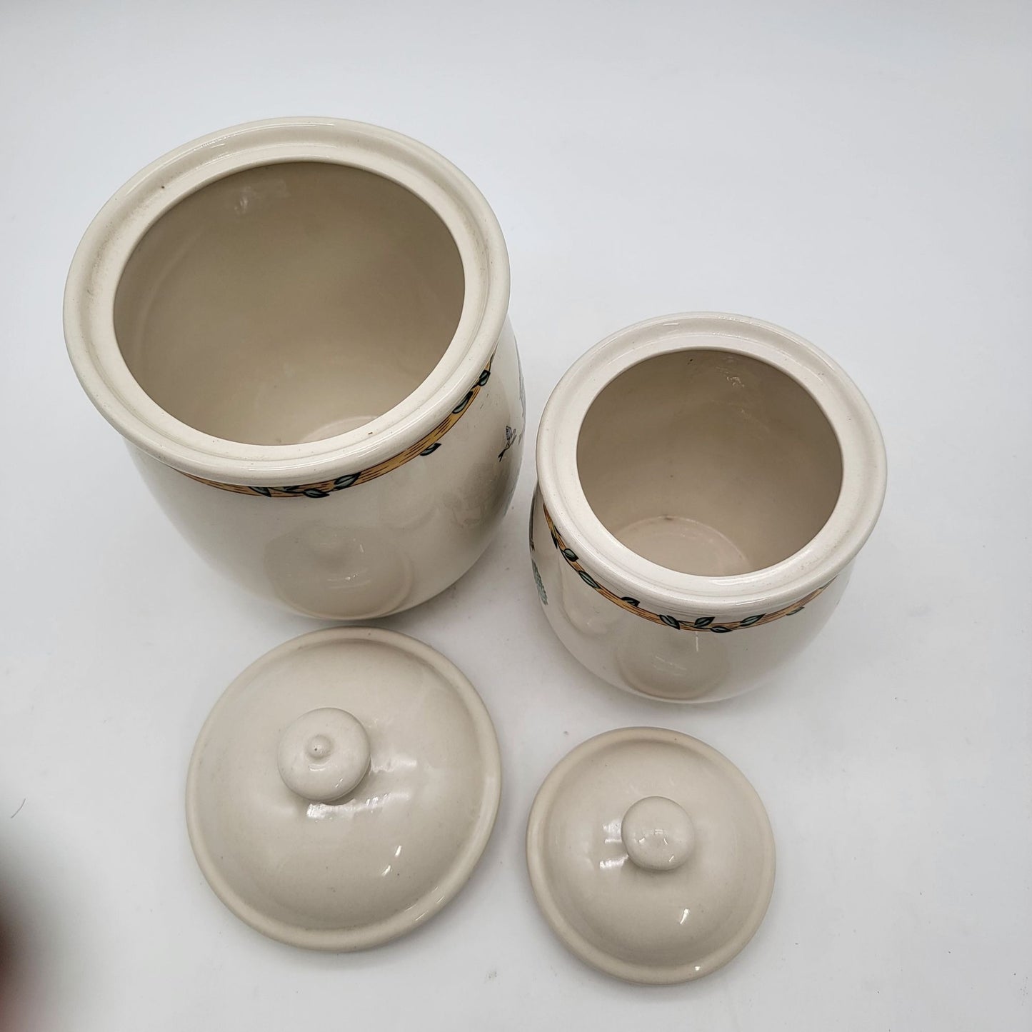 Thomson Pottery Country Birdhouse Canister Set Of 2