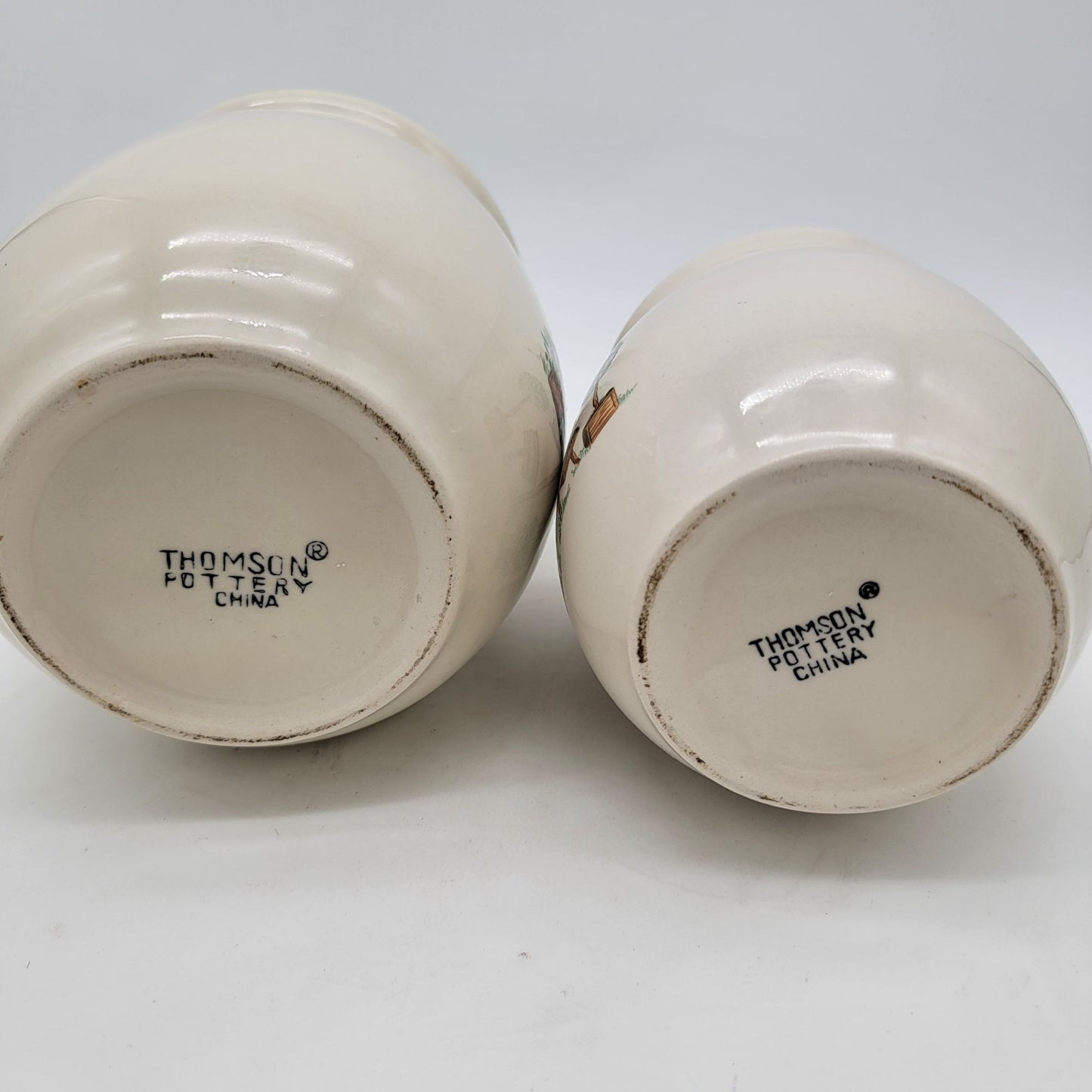 Thomson Pottery Country Birdhouse Canister Set Of 2