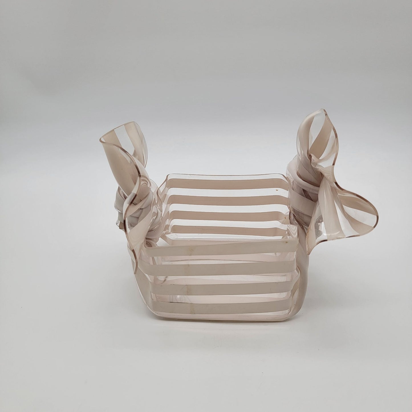 Vintage 1993 CT Designs Lucite Freeform Handkerchief Basket Signed