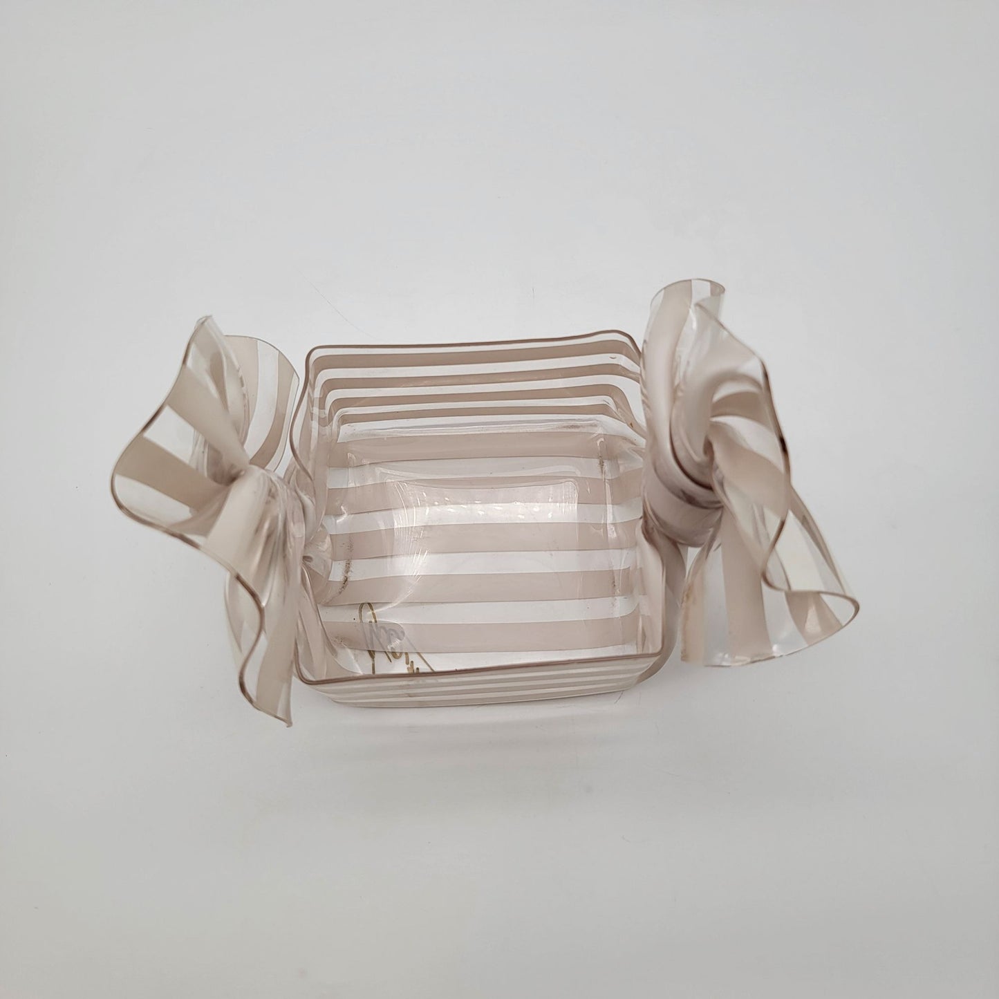 Vintage 1993 CT Designs Lucite Freeform Handkerchief Basket Signed
