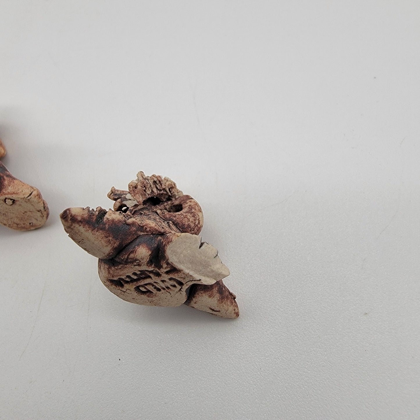 Wild Earth Whimsical Art Pottery Bird Family Of 3 Sculptures