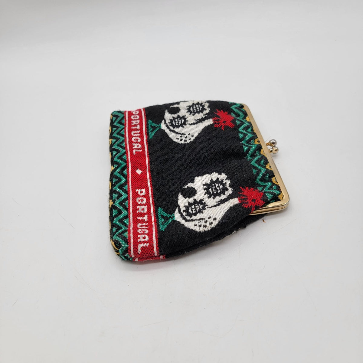 Vintage Portugal Rooster Woven Tapestry Clutch Purse
