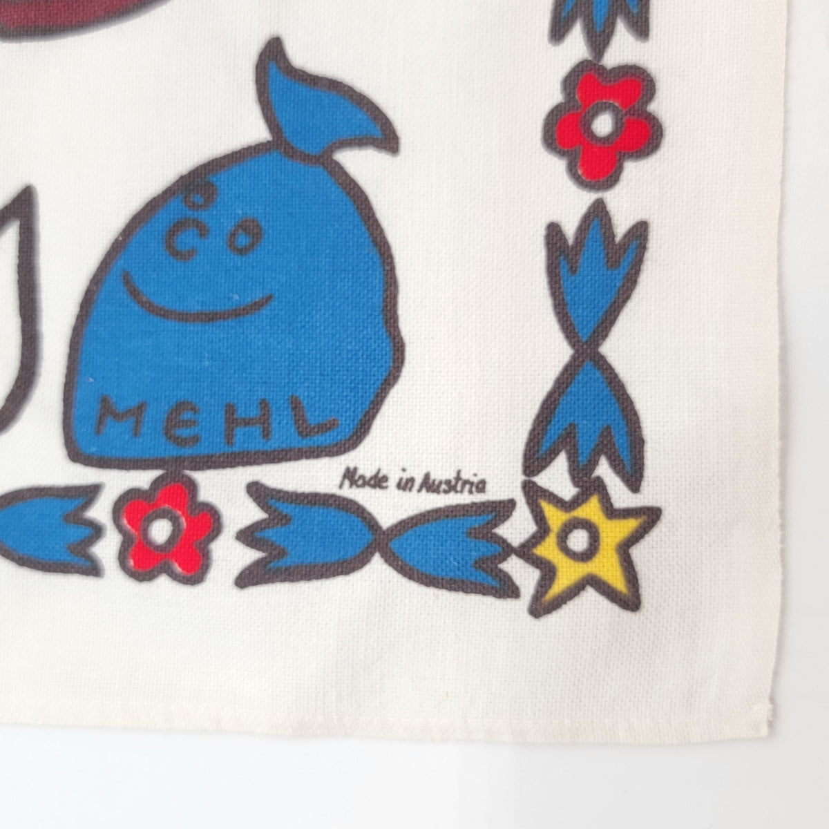 Vintage Tyrolean Recipe Tea Towel With Cow Design Made In Austria