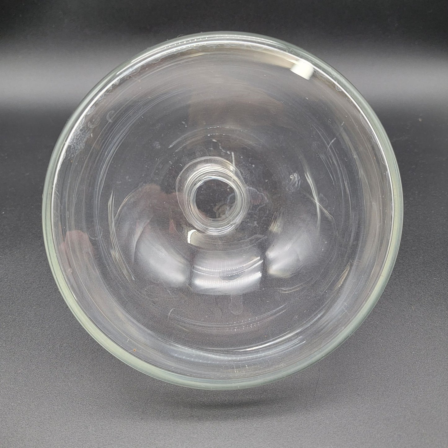 Vintage Mushroom Shaped Clear Glass Decanter With Stopper