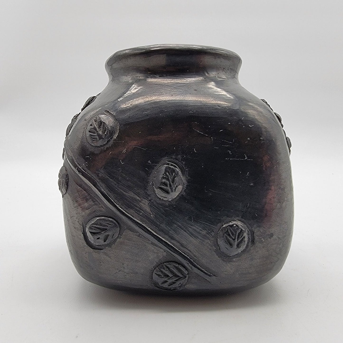 Vintage Dona Rosa SB Coyotepec Oaxacan Mexican Pottery Sunflower Vase