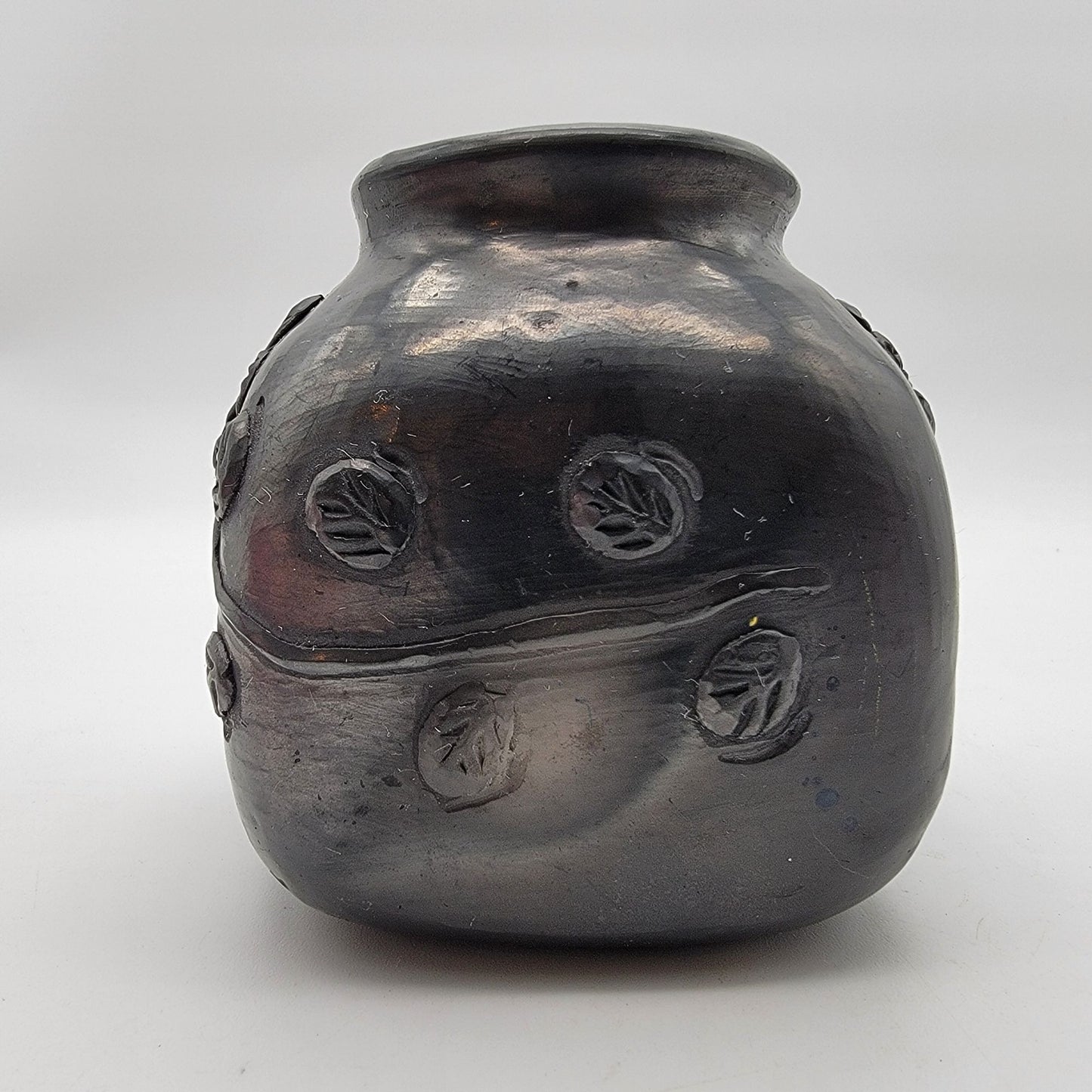 Vintage Dona Rosa SB Coyotepec Oaxacan Mexican Pottery Sunflower Vase