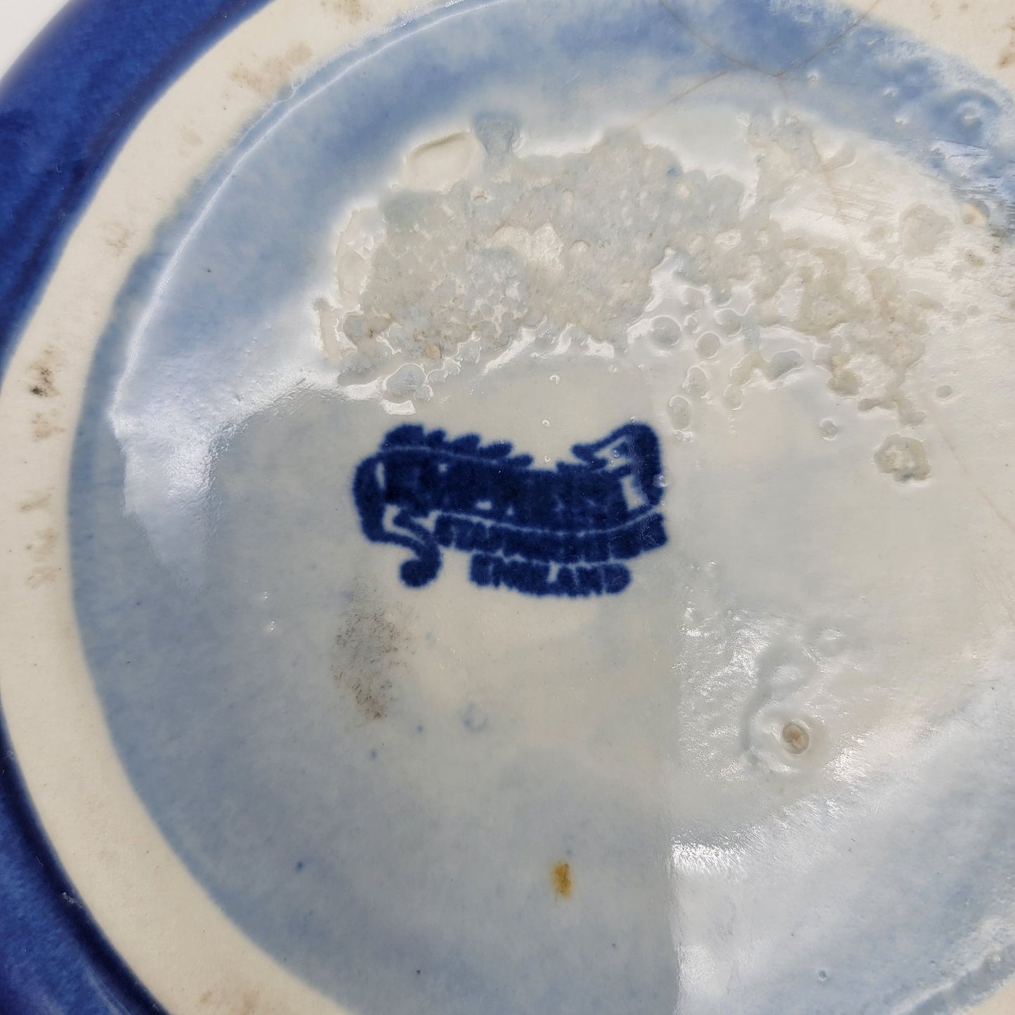 Antique Myott Staffordshire Flow Blue Chamber Pot England Ironstone