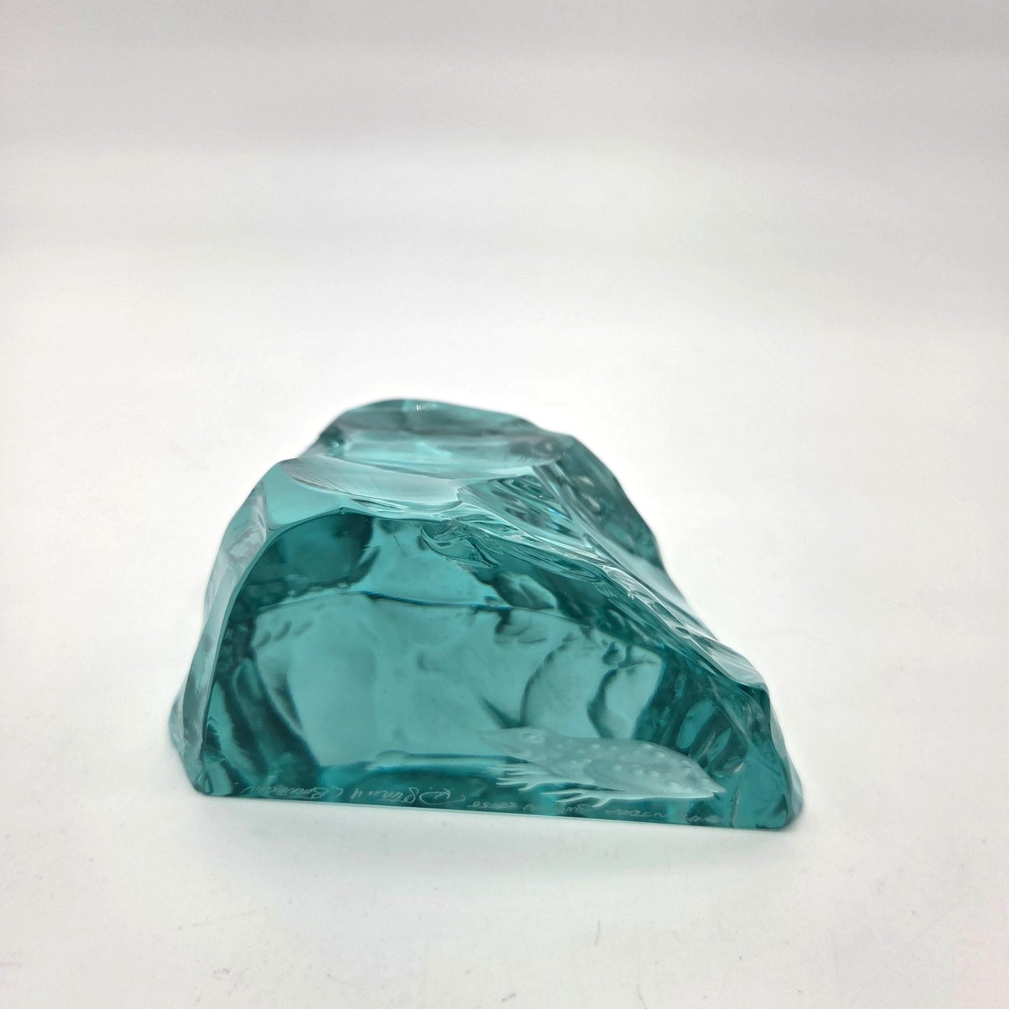 Hovmantorp Sweden Iceberg Glass Sculpture Frog Design By R Strand & L Borison