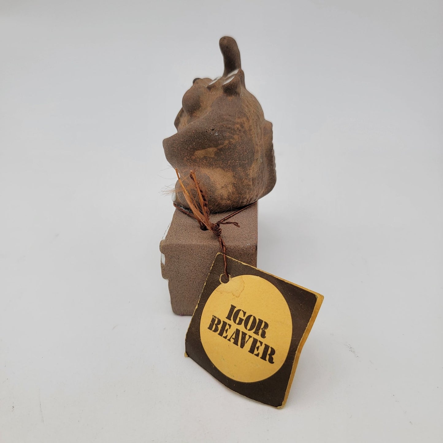 The Clay Menagerie By Pottery Craft "Igor Beaver" Congratulations Vintage Sculpture