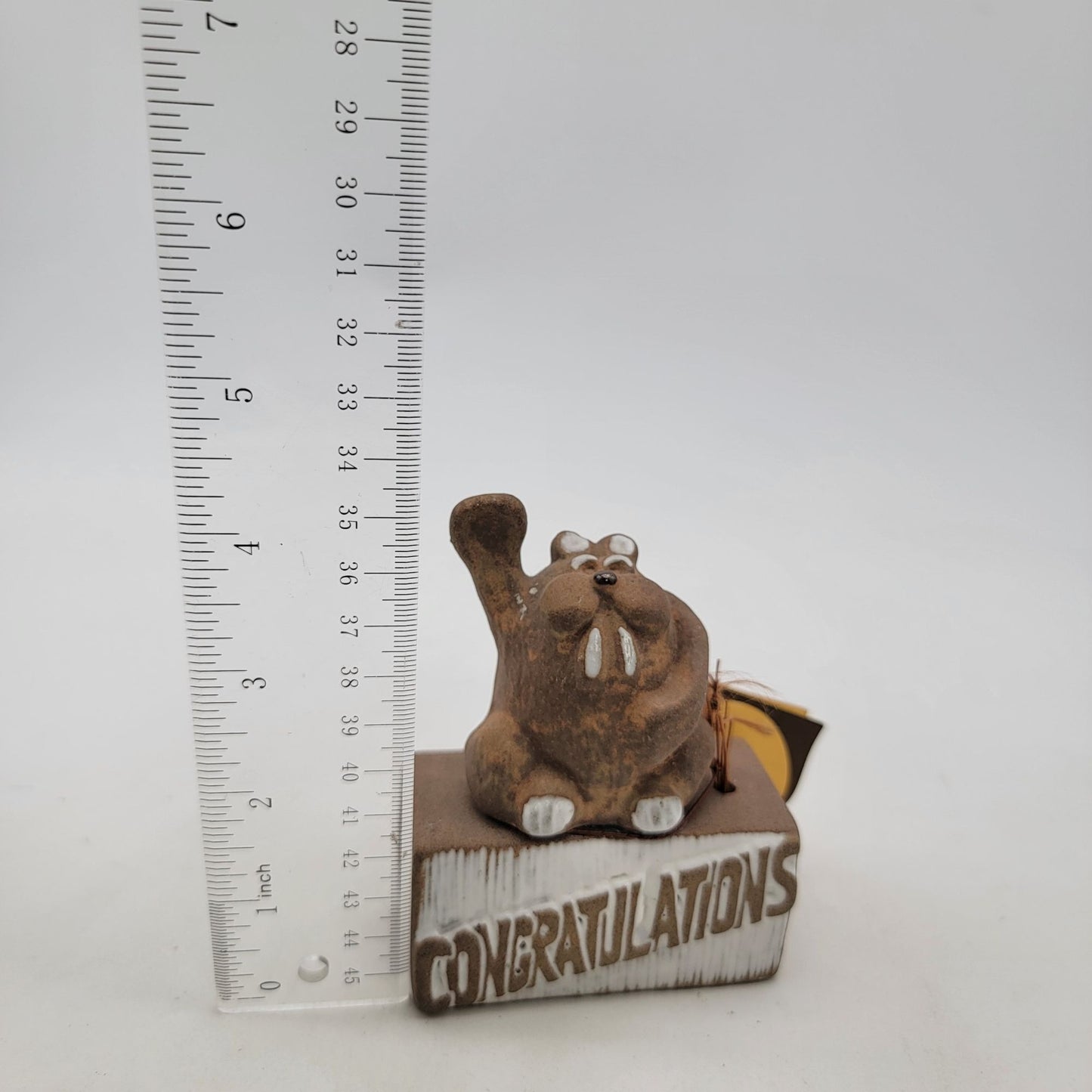 The Clay Menagerie By Pottery Craft "Igor Beaver" Congratulations Vintage Sculpture