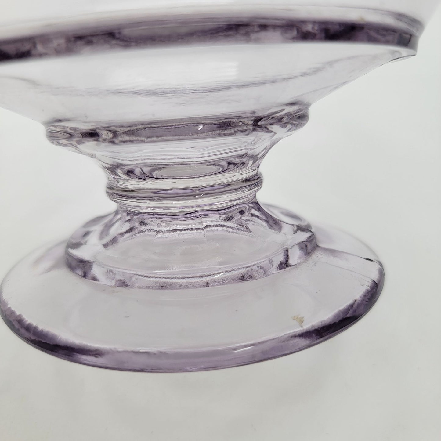 Antique EAPG Sun-Purple Footed Compote Glass Dish