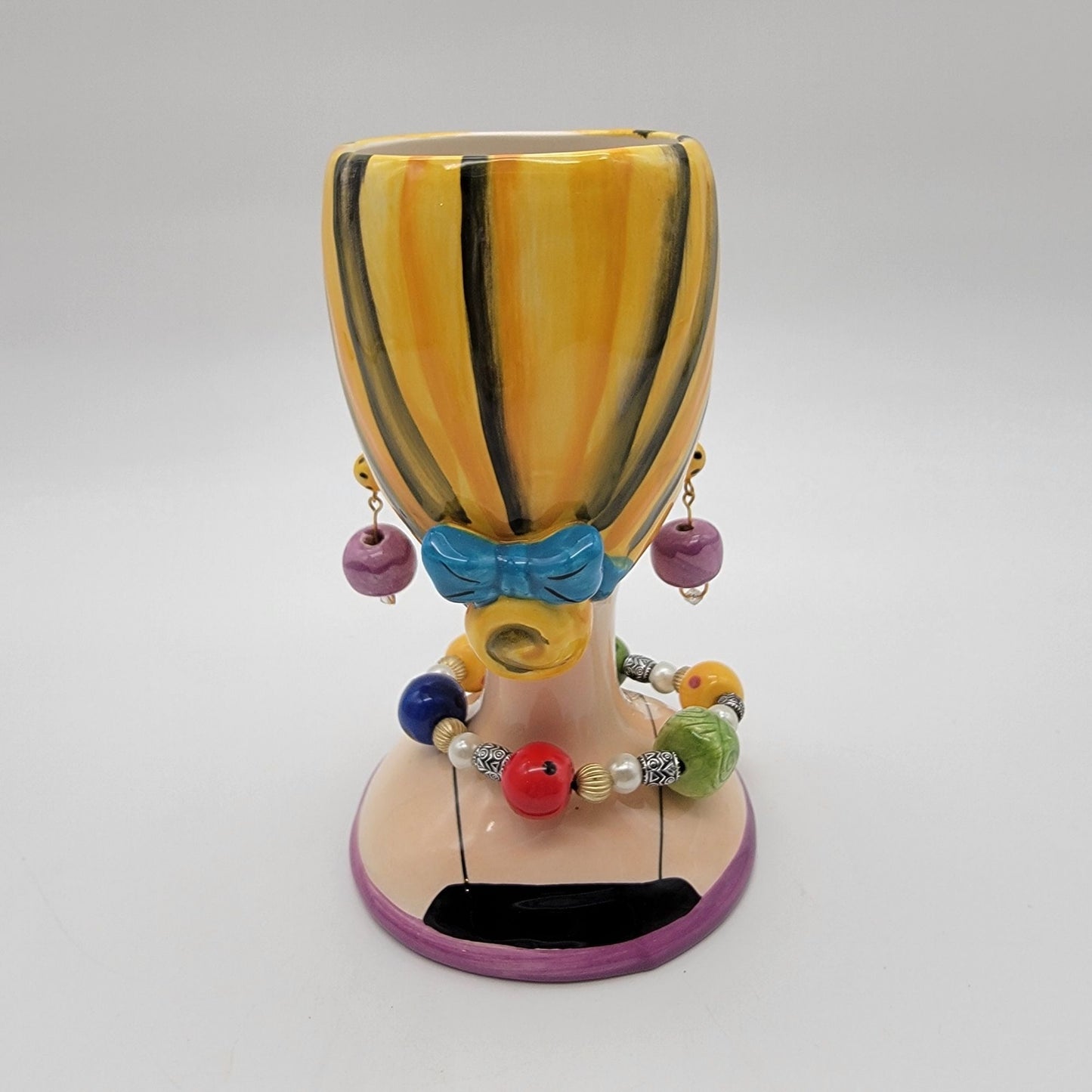 Whimsical Sugar High Social Lady Head Vase By Babs Keller