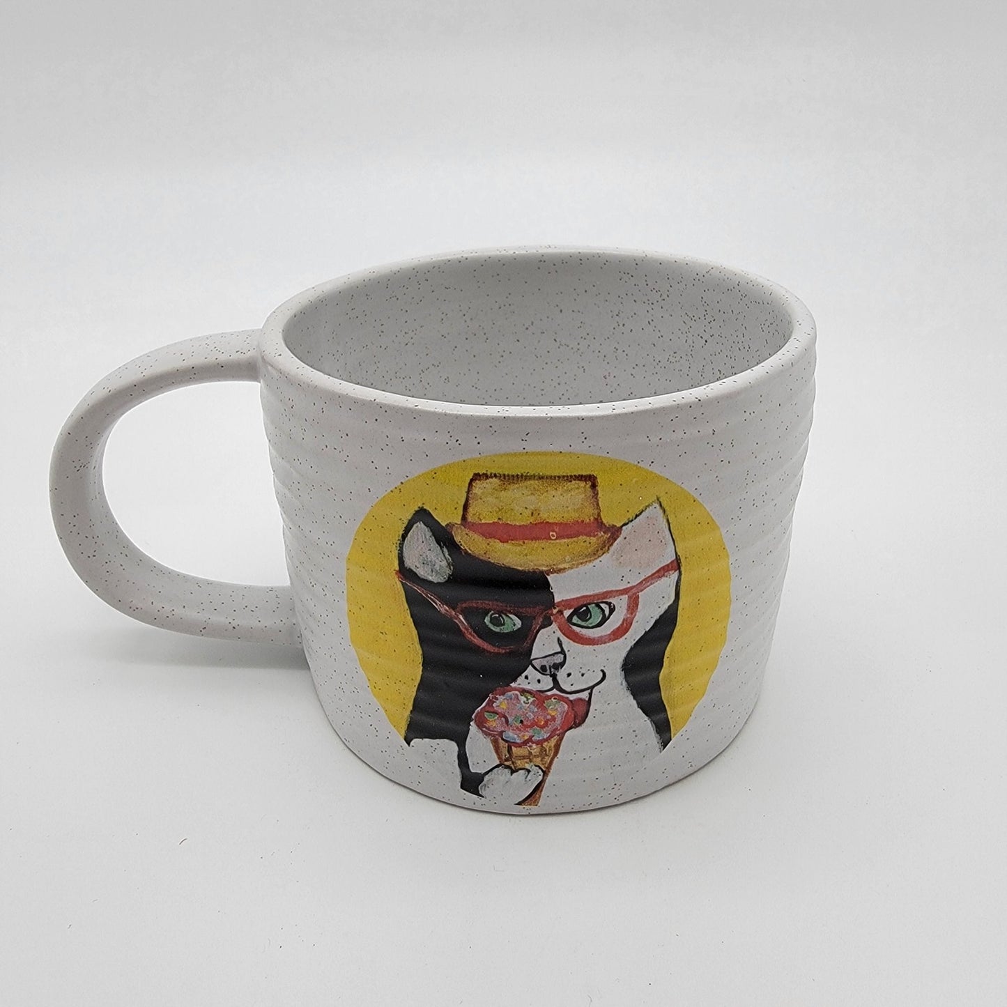West Elm Pottery Tuxedo Cats Coffee Soup Mugs Set Of 2