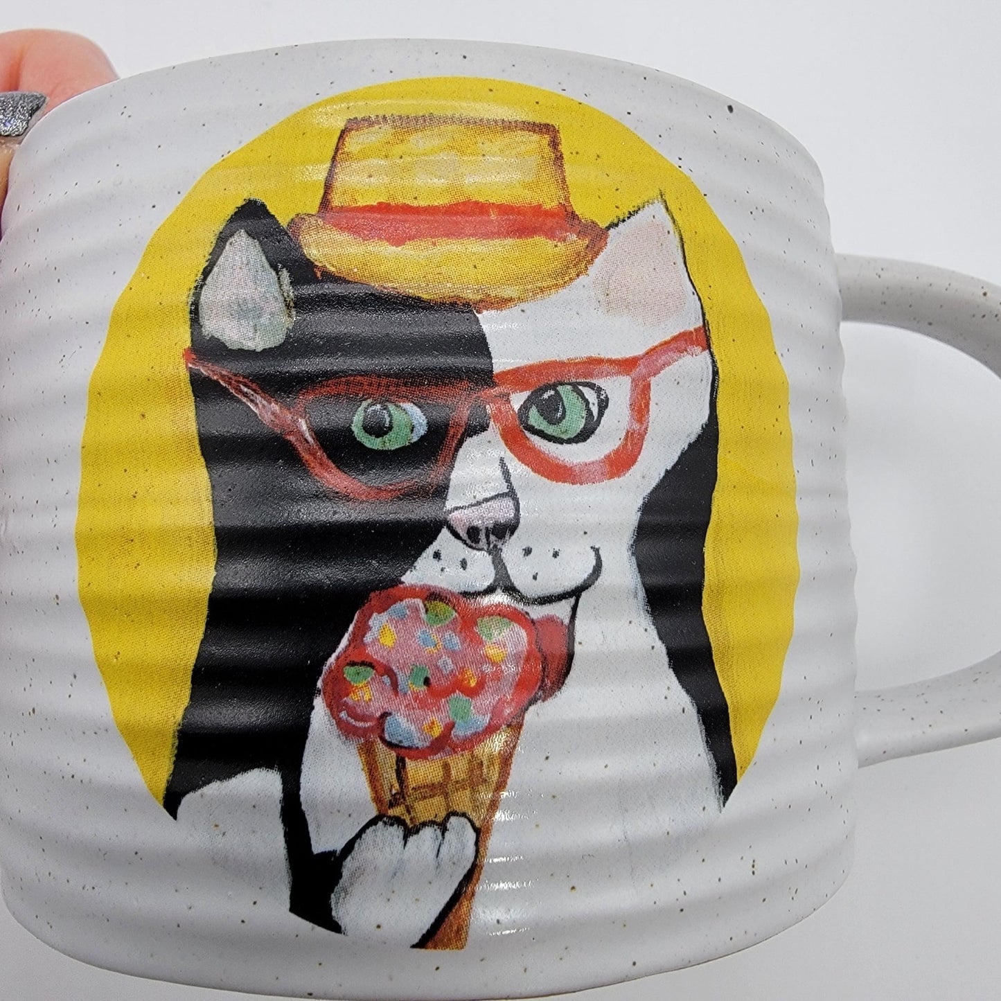West Elm Pottery Tuxedo Cats Coffee Soup Mugs Set Of 2