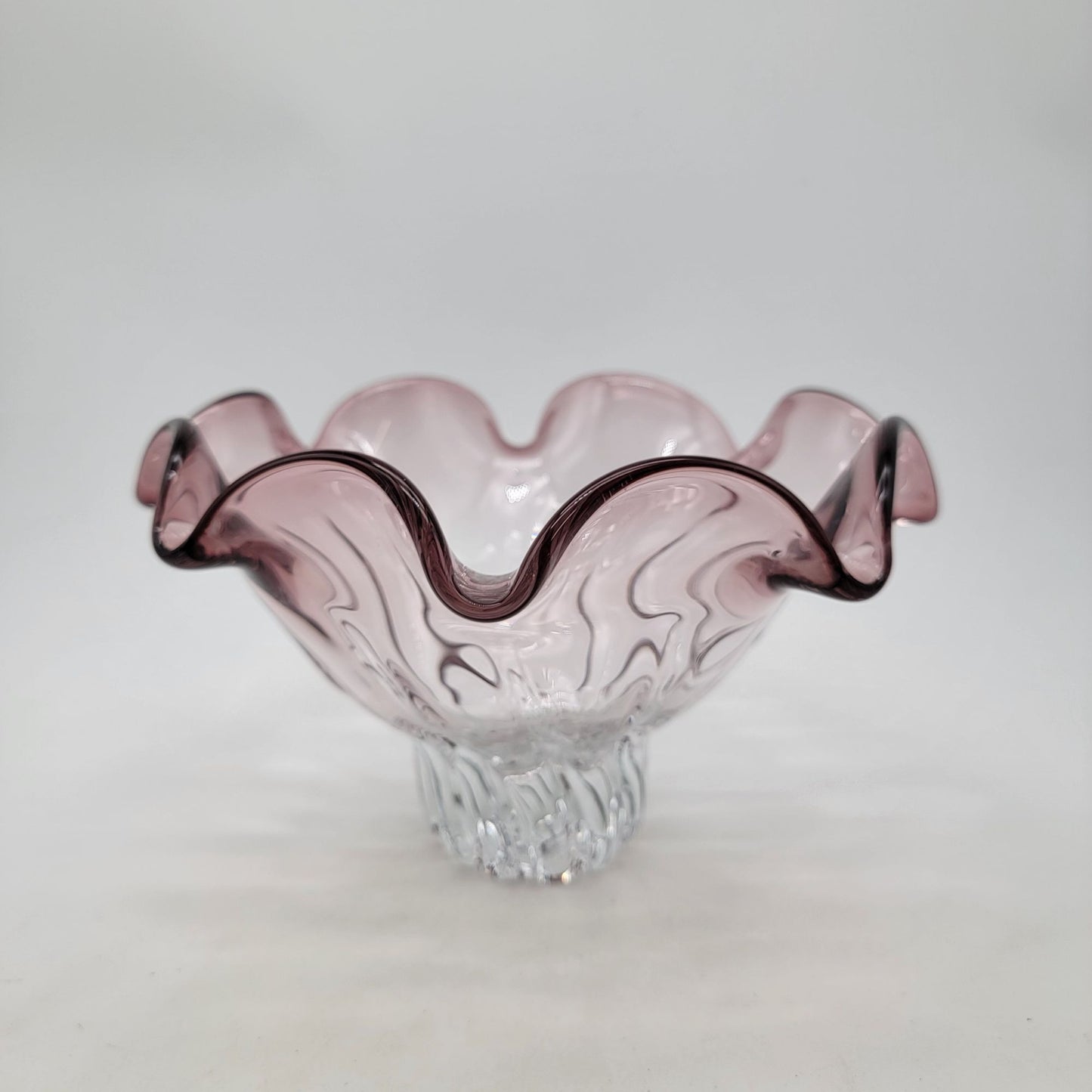 Vintage Shannon Crystal Ireland Collection Amethyst Console Bowl