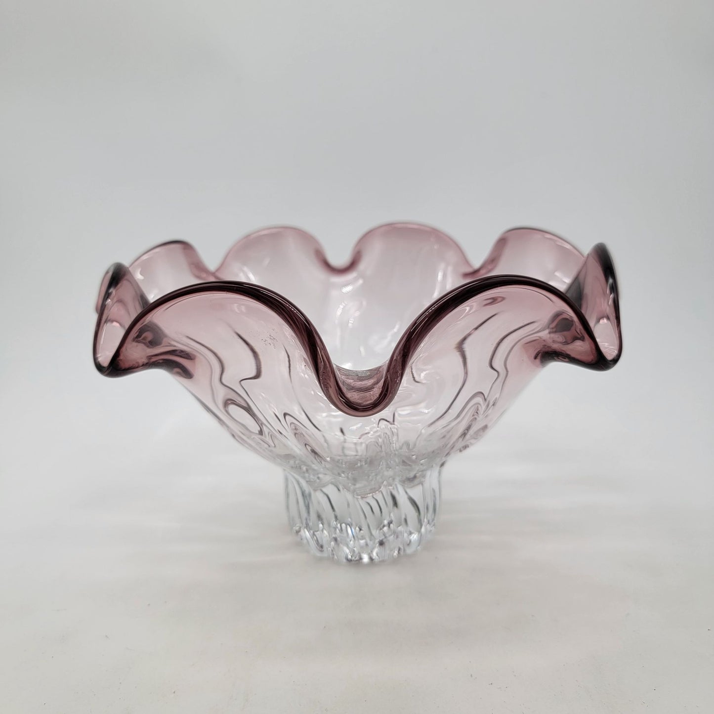 Vintage Shannon Crystal Ireland Collection Amethyst Console Bowl