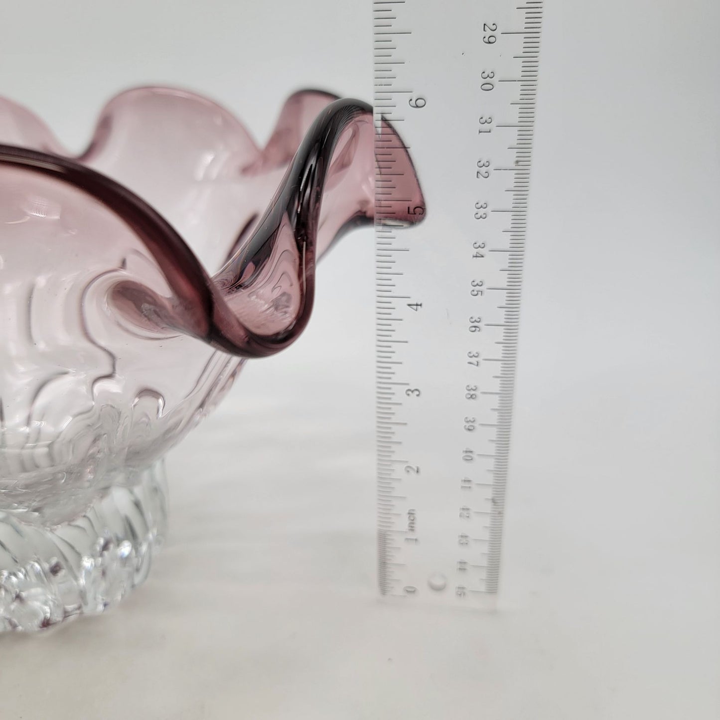 Vintage Shannon Crystal Ireland Collection Amethyst Console Bowl