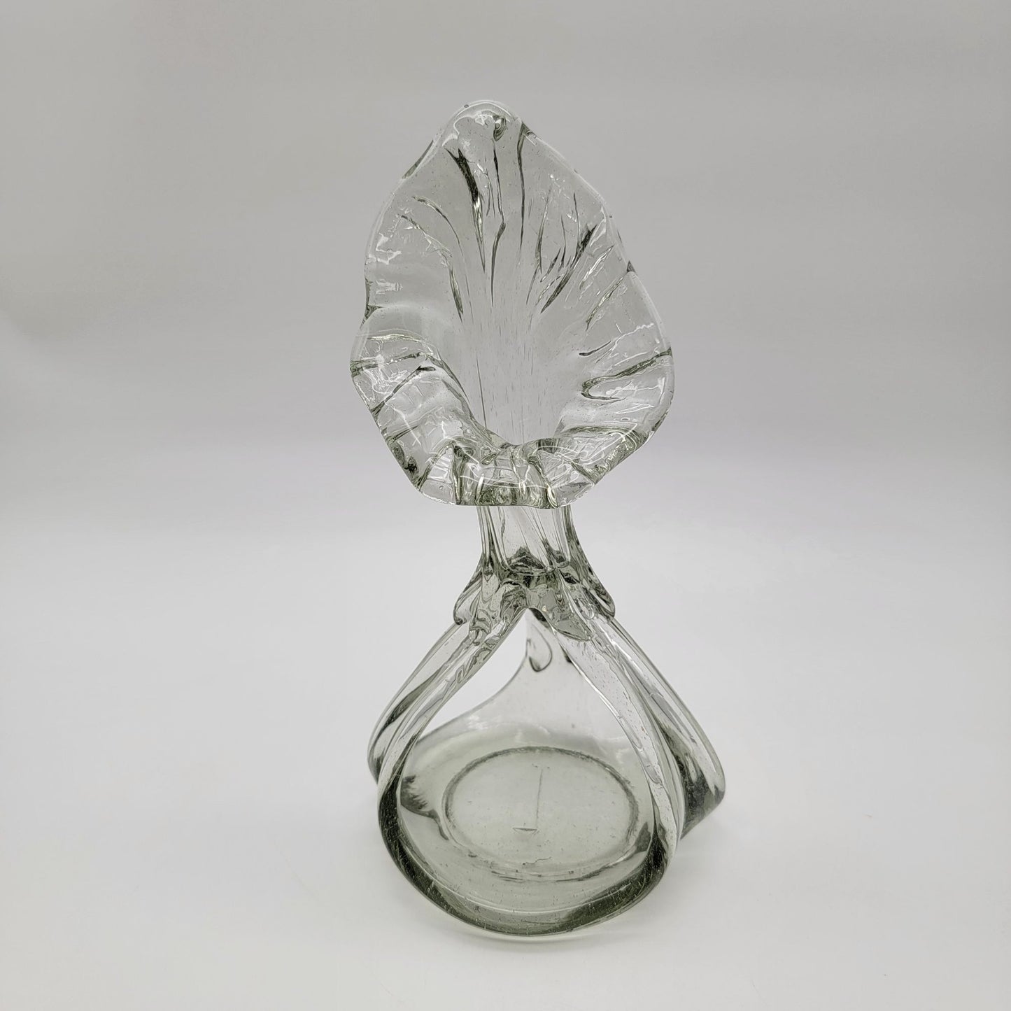 Hand-Blown Glass Jack-In-The-Pulpit Vase Candle Holder