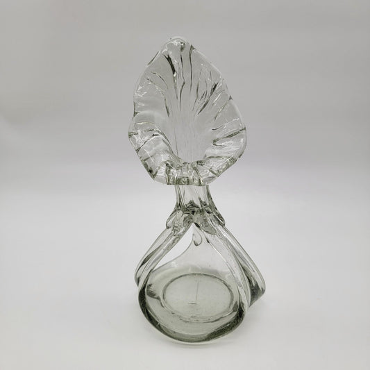 Hand-Blown Glass Jack-In-The-Pulpit Vase Candle Holder