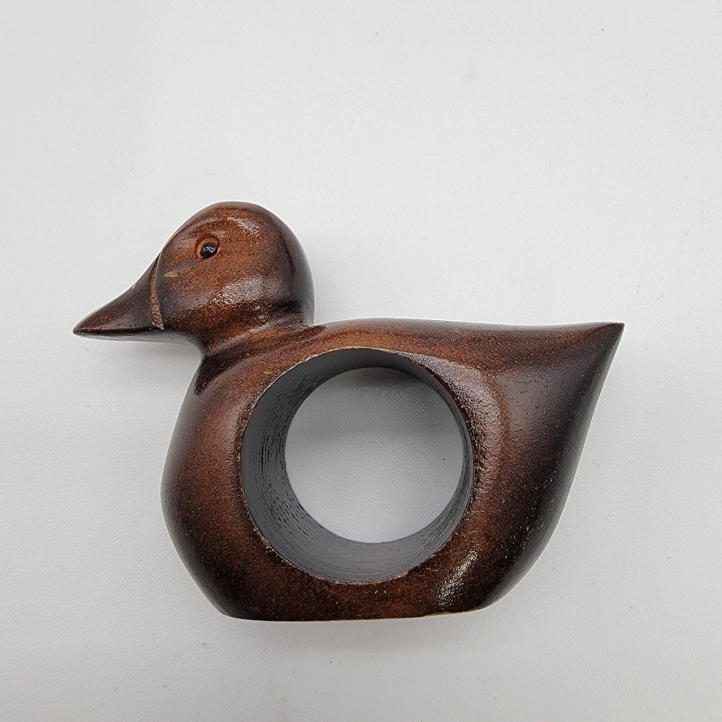 Vintage Wooden Duck Napkin Rings Set Of 12